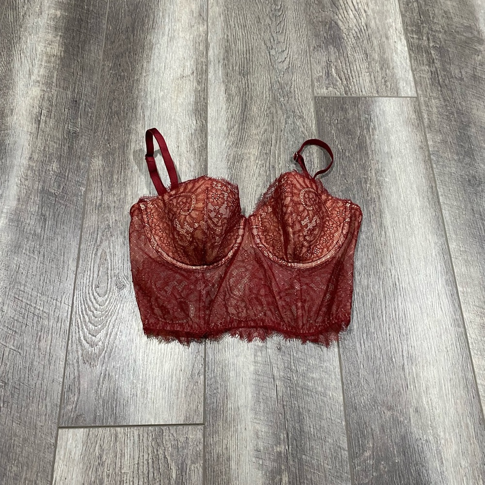 32DD VS Rust Lace Bustier‎ Bra